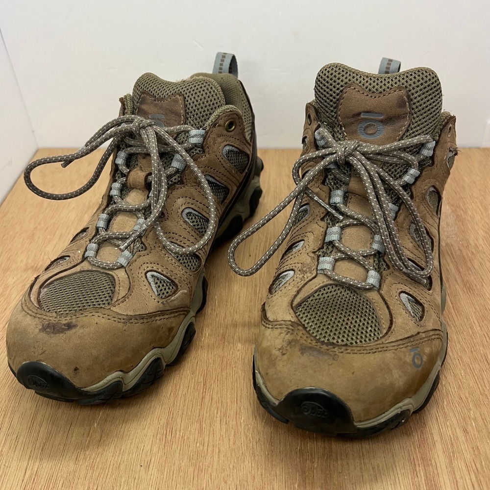 Oboz B-DRY Brown Leather Waterproof Low Hiking Shoes Mens Size 8/8.5 Gorpcore